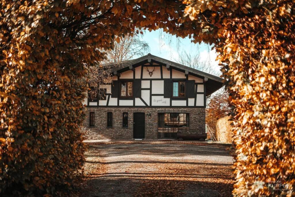Le Grand Cerf 25 Pers, Malmedy- Chalet Rustique, Jardin Exteriér fotografie