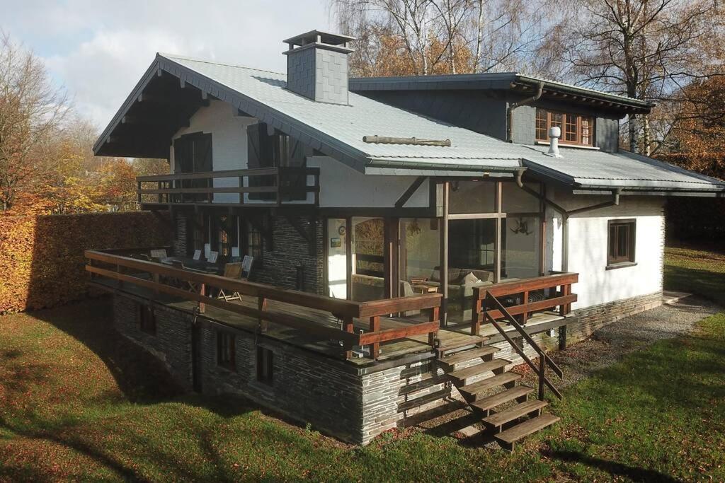 Le Grand Cerf 25 Pers, Malmedy- Chalet Rustique, Jardin Exteriér fotografie