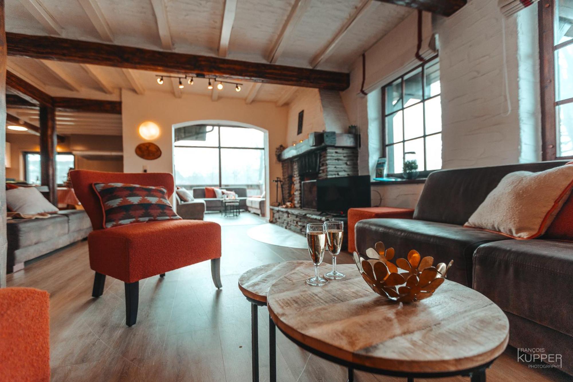 Le Grand Cerf 25 Pers, Malmedy- Chalet Rustique, Jardin Exteriér fotografie
