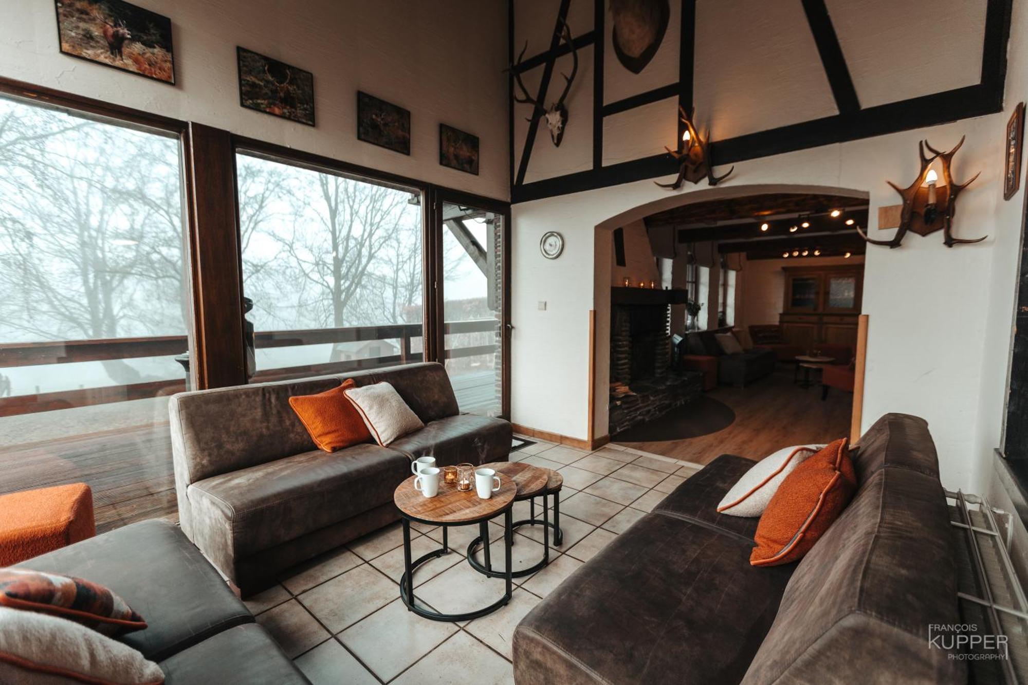 Le Grand Cerf 25 Pers, Malmedy- Chalet Rustique, Jardin Exteriér fotografie