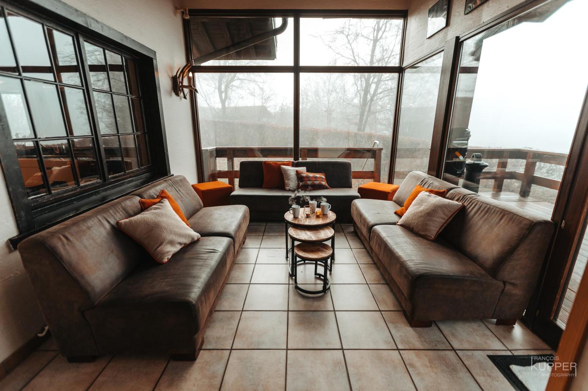Le Grand Cerf 25 Pers, Malmedy- Chalet Rustique, Jardin Exteriér fotografie